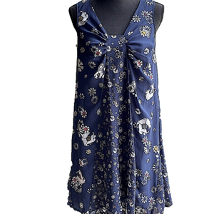 Jason Wu for Target navy blue midi dress with white floral print Women’s Small